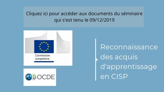 Séminaire sur les acuqis d'apprentissage en CISP : vers les documents de référence