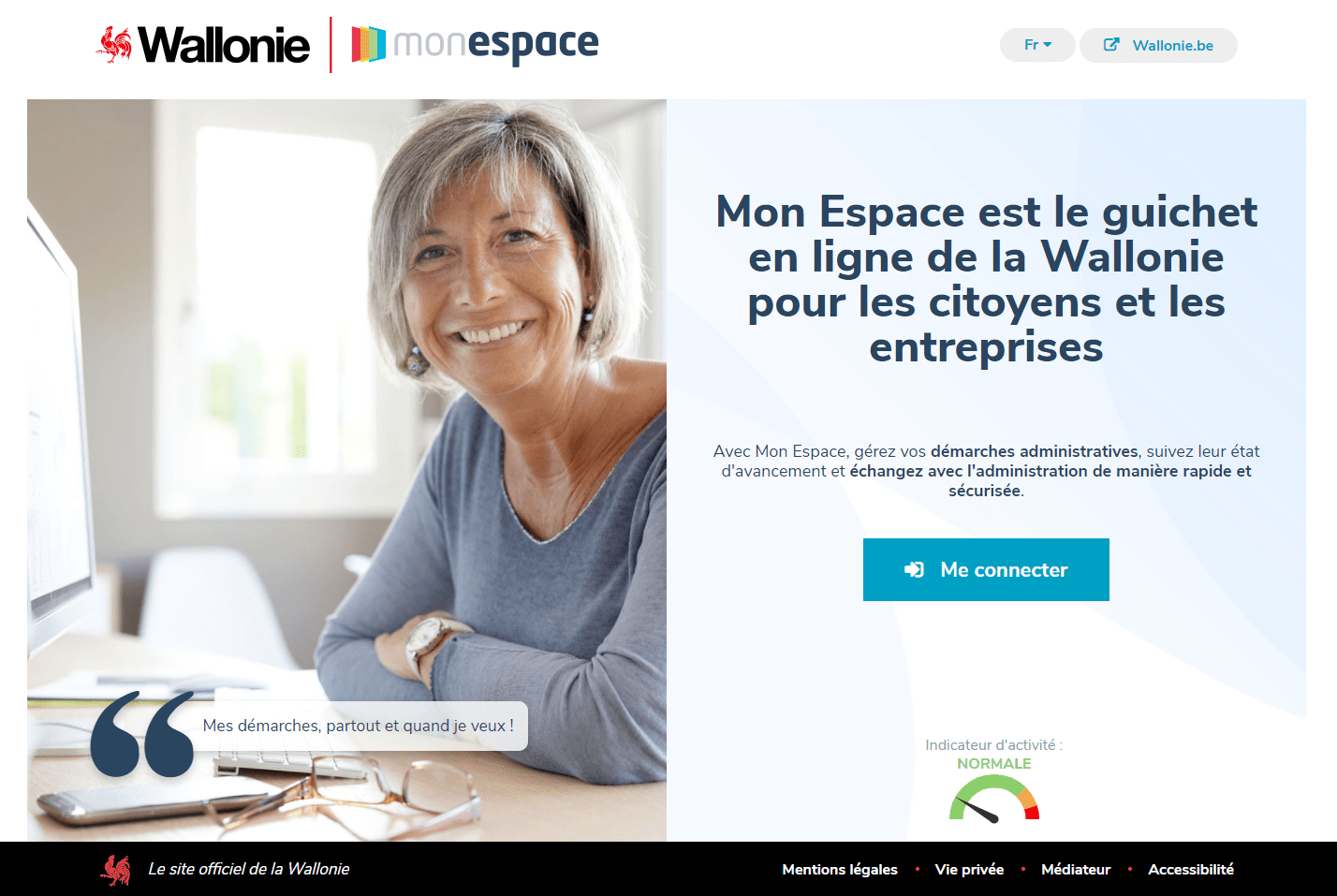 Mon Espace Les Acces Aux Espaces Professionnels Des Entreprises Ou Associations Sont Simplifies Emploi Et Formation Professionnelle En Wallonie