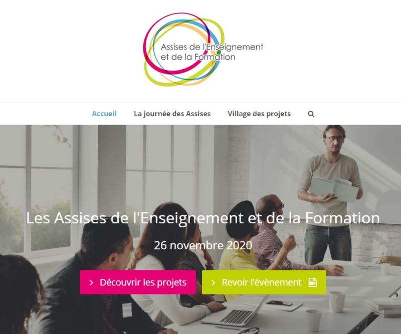 Revivez les Assises de l'Enseignement et de la Formation sur le web