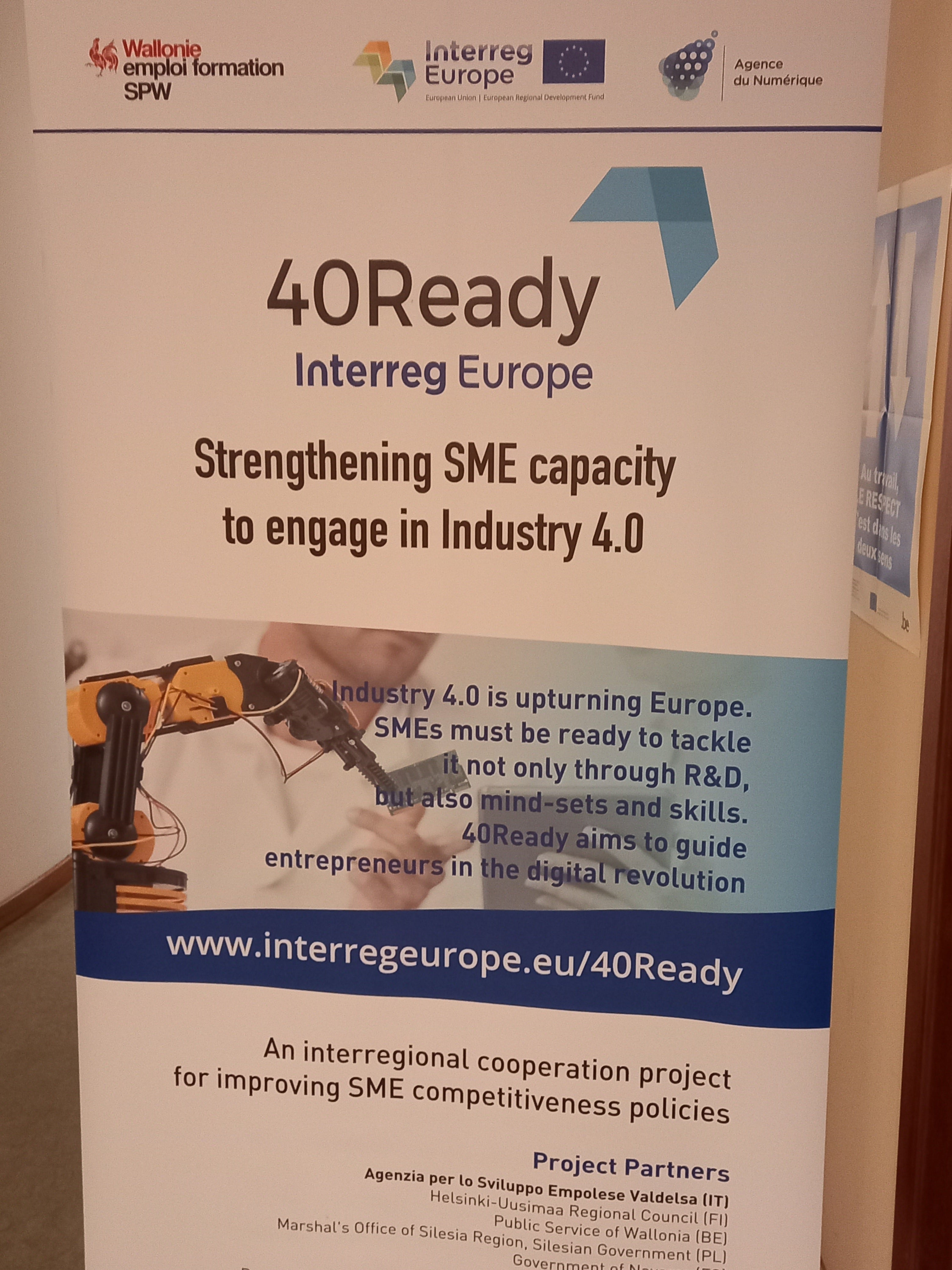 Projet Interreg « 4.0Ready » - accueil des délégations des régions partenaires