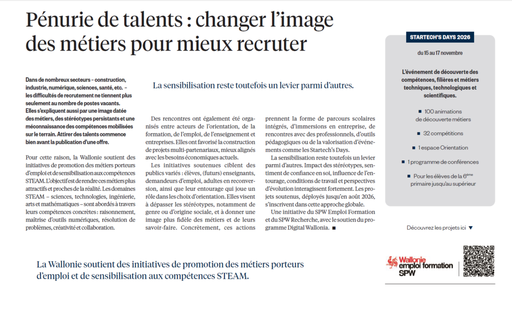 Pénurie de talents : et si tout commençait par l'image que l'on se fait des métiers ?