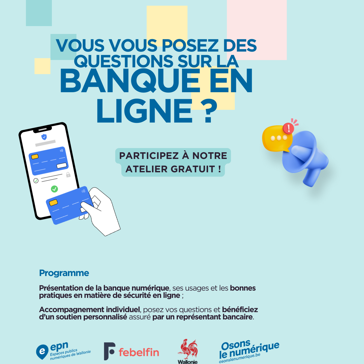 Reprise des ateliers "J'adopte la banque numérique"