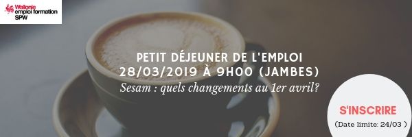 Invitation au petit-déjeuner de l'emploi au sujet de l'aide Sesam, 28 mars 2019